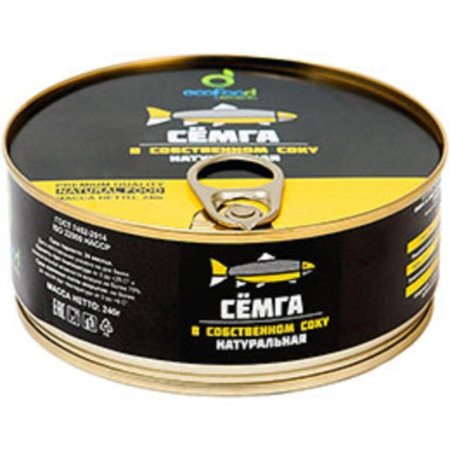 Семга Ecofood в собственном соку 240 г