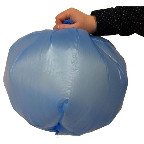 Мешки для мусора на 60 л синие (ПНД, 10 мкм, в рулоне 20 шт, 58х68 см)
