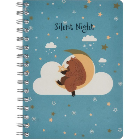 Бизнес-тетрадь Attache Winter time A5 120 листов разноцветная в клетку на спирали (160x207 мм)