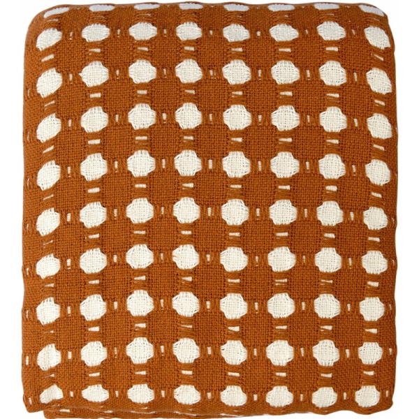Покрывало Tkano Essential Polka dots хлопок 180х250 см коричневое