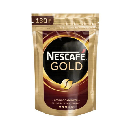 Кофе растворимый Nescafe Gold 130 г (пакет)
