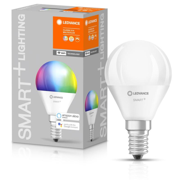 Лампа светодиодная умная Ledvance Smart сферическая 5 Вт Е14 2700-6500К  470Лм 220-240В (4058075485631)