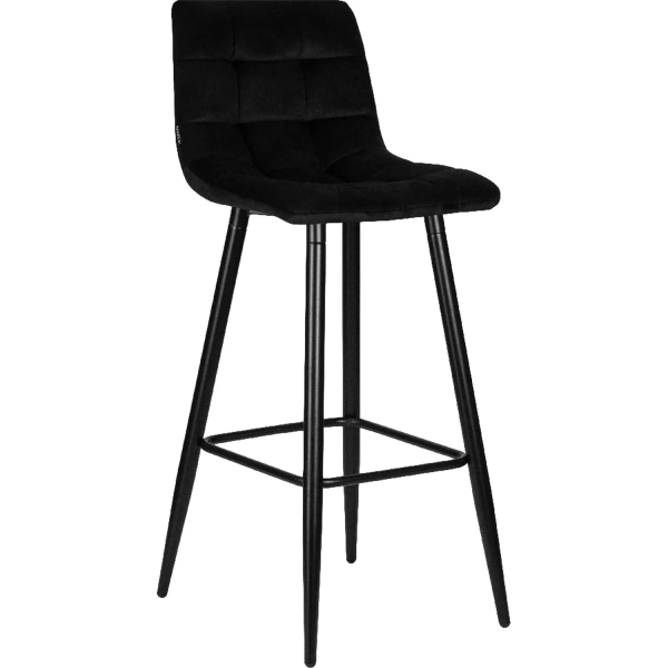 Стул барный Dobrin Nicole чёрный (велюр/металл)