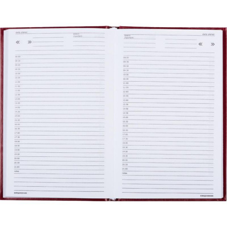 Ежедневник недатированный Attache Economy бумвинил А5 128 листов бордовый (128x200 мм)