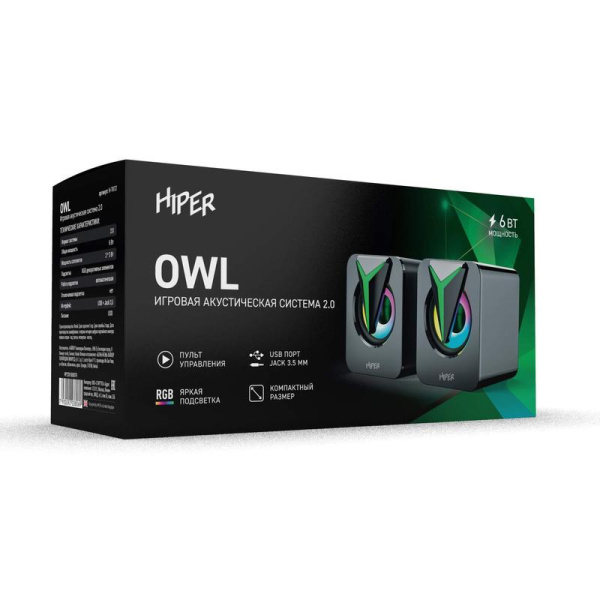 Колонки 2.0 Hiper Owl (H-TK12)