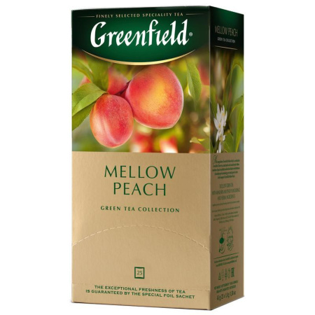 Чай Greenfield Mellow Peach зеленый с персиком и мандарином 25 пакетиков