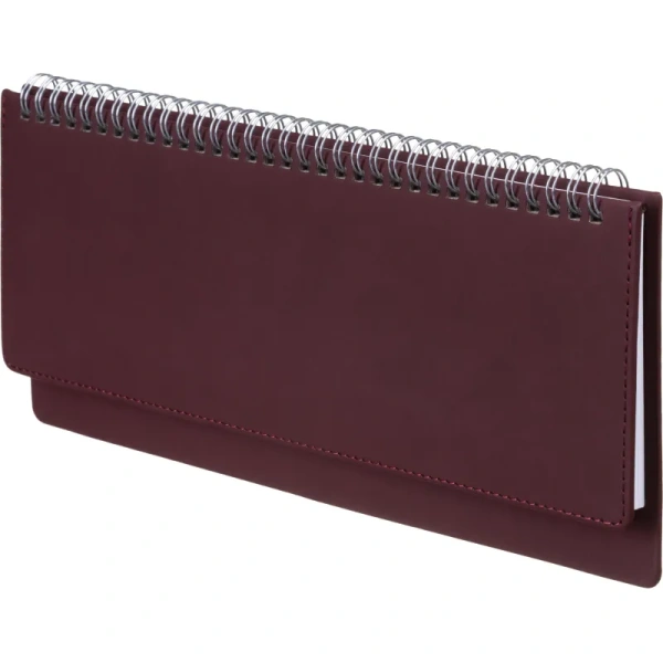 Планинг датированный 2026 год Attache Velvet искусственная кожа Soft Touch 64 листа  бордовый