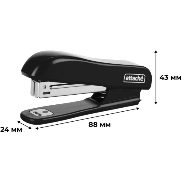 Степлер Attache Compact до 15 листов черный (скобы № 10, с   антистеплером)