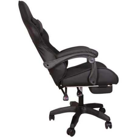 Кресло игровое Gramber А01 черное (экокожа, пластик)