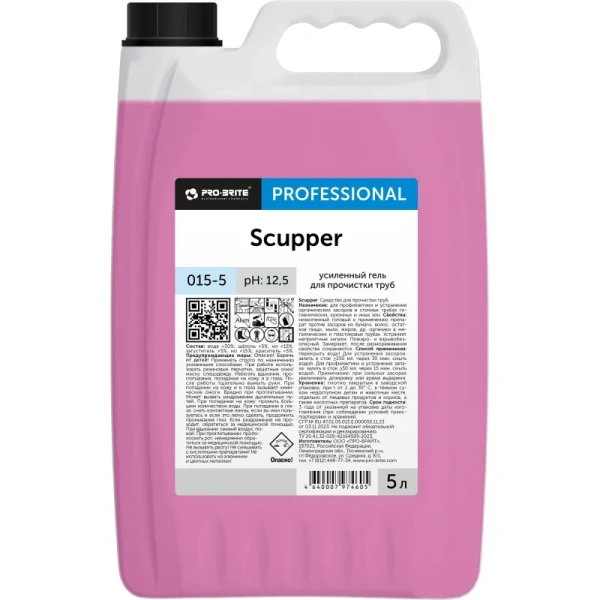 Средство для прочистки труб Pro-Brite Professional Scupper 5 л