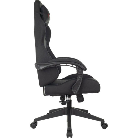 Кресло игровое Zombie Predator черное (ткань/пластик)