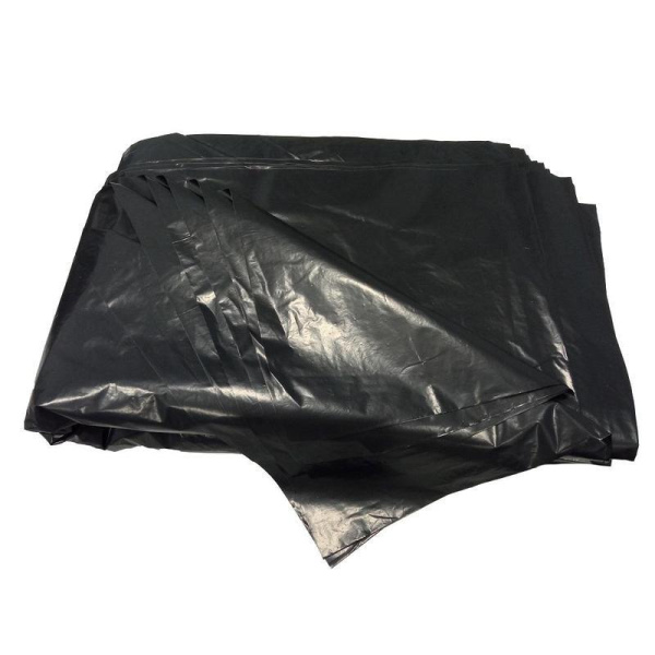 Мешки для мусора на 180 л Luscan черные (ПВД, 40 мкм, в упаковке 50  штук, 90x120 см)