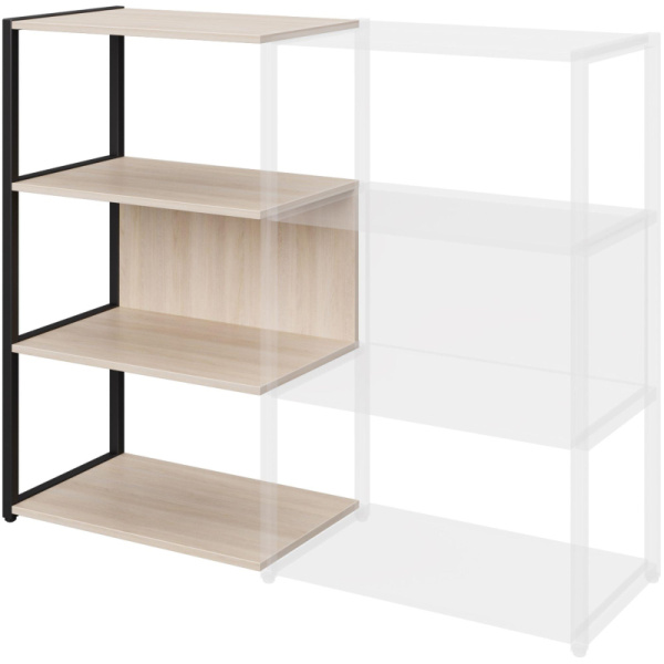 Полустеллаж для документов Easy to lead K-Loft 241H021 дуб  скандинавский/чёрный 645х400х1068 мм