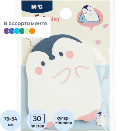 Стикеры фигурные M&G 76x54 мм в ассортименте (1 блок на 30 листов)