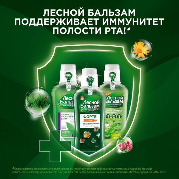 Ополаскиватель для полости рта Лесной бальзам Мята и лесные травы 400 мл