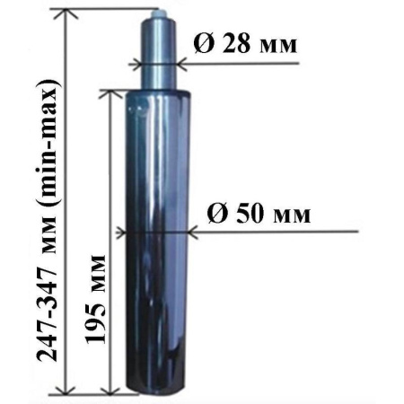 Газлифт для кресла 100/200 3 класс (хромированный)