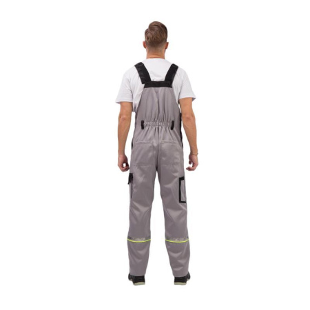 Костюм рабочий летний мужской л26-КПК с СОП серый/черный (размер 52-54, рост 182-188)