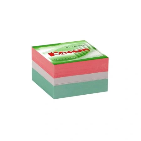 Блок для записей Комус 90x90x50 мм разноцветный (плотность 80 г/кв.м)