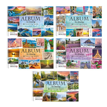Альбом для рисования Hatber Travel А4 48 листов (обложка в ассортименте)