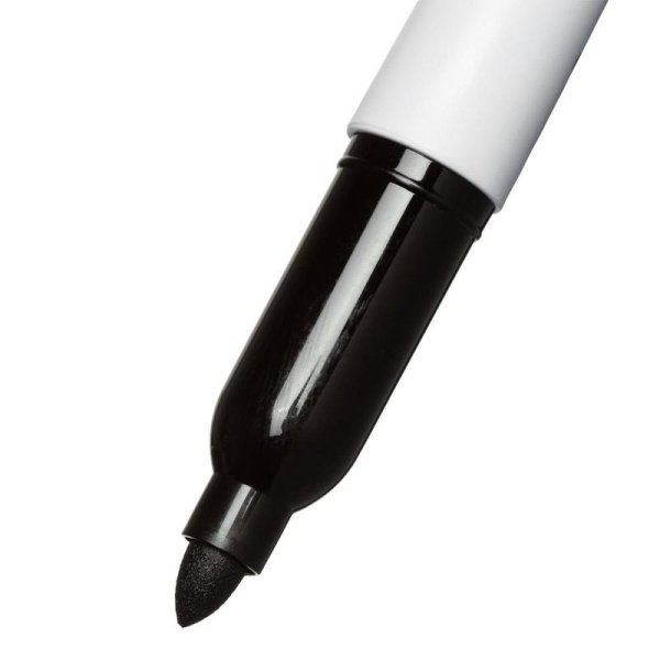 Маркер для белых досок Комус BY2304 черный (толщина линии 2-5 мм)  круглый наконечник