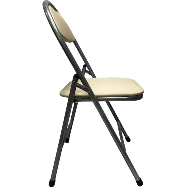 Стул складной Нортон слоновая кость (искусственная кожа, металл)