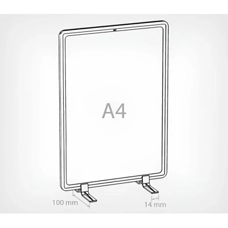 Рамка пластиковая А4 красная (2 штуки в упаковке)