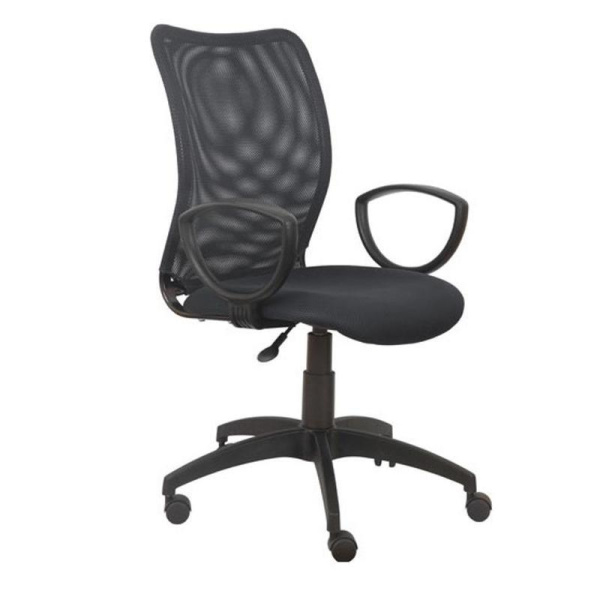 Кресло офисное Бюрократ CH 599 черное (сетка/ткань, пластик)