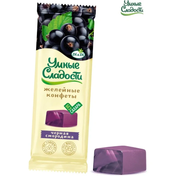 Конфеты желейные Умные сладости чёрная смородина 90 г