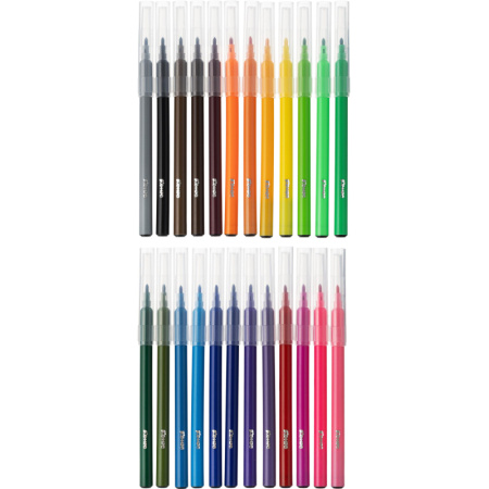 Фломастеры Комус Класс Максики 24 цвета с вентилируемыми колпачками  смываемые Фломастеры Комус Класс Максики 24 цвета с вентилируемыми колпачками  смываемые