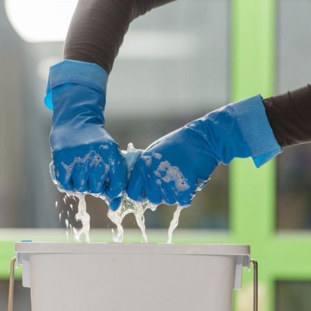 Перчатки латексные Vileda Professional Многоцелевые синие (размер 9.5-10, XL, артикул производителя 102590)