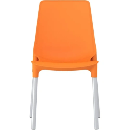 Стул обеденный Sheffilton SHT-S75 оранжевый/хром (пластик, металл)