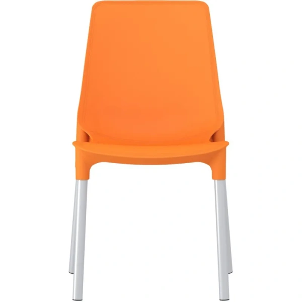 Стул обеденный Sheffilton SHT-S75 оранжевый/хром (пластик, металл)