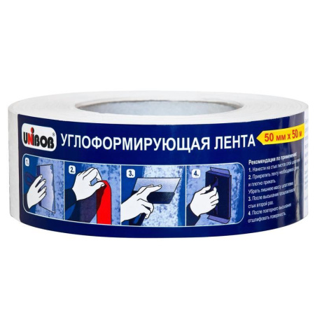 Клейкая лента малярная Unibob легкоудаляемая 50 ммх50 м