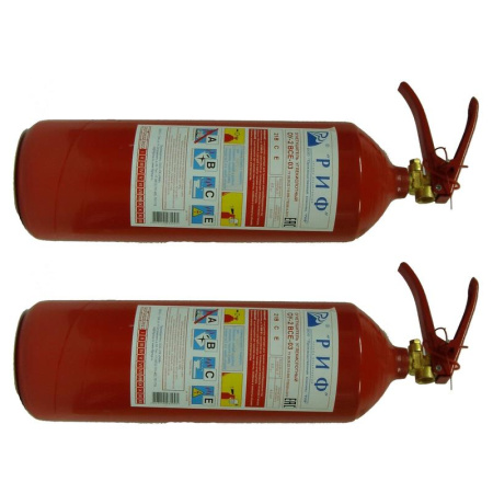 Огнетушитель углекислотный Риф ОУ-2 ВСЕ (2 штуки в упаковке)