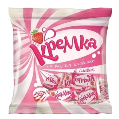 Карамель Кремка со вкусом клубники и сливок 500 г