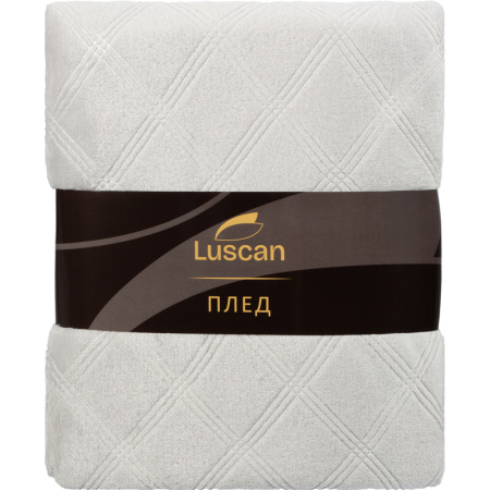 Плед Luscan микрофибра 150х200 см серый фактурный
