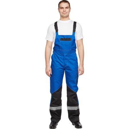 Костюм рабочий летний мужской л21-КПК с СОП васильковый/черный (размер 44-46, рост 182-188)