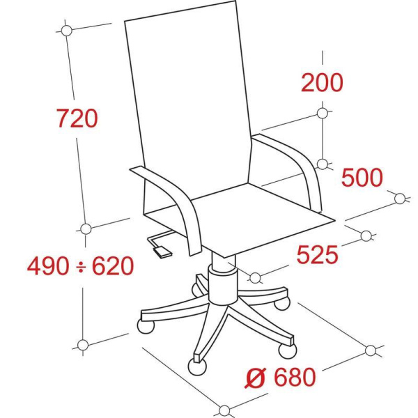 Кресло для руководителя Chairman 727 светло-серое (ткань/пластик)