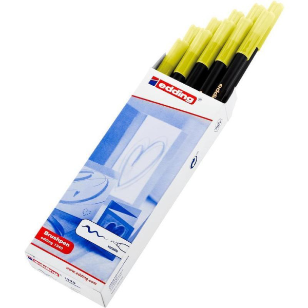 Ручка-кисть Edding 1340/83 светло-желтая (толщина линии 1-4 мм)