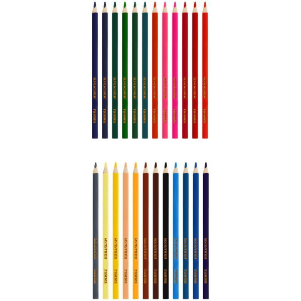 Карандаши цветные Гамма Мультики 24 цвета трехгранные (290122_24)