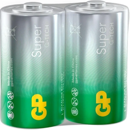 Батарейки GP Super большие D LR20 (2 штуки в упаковке)