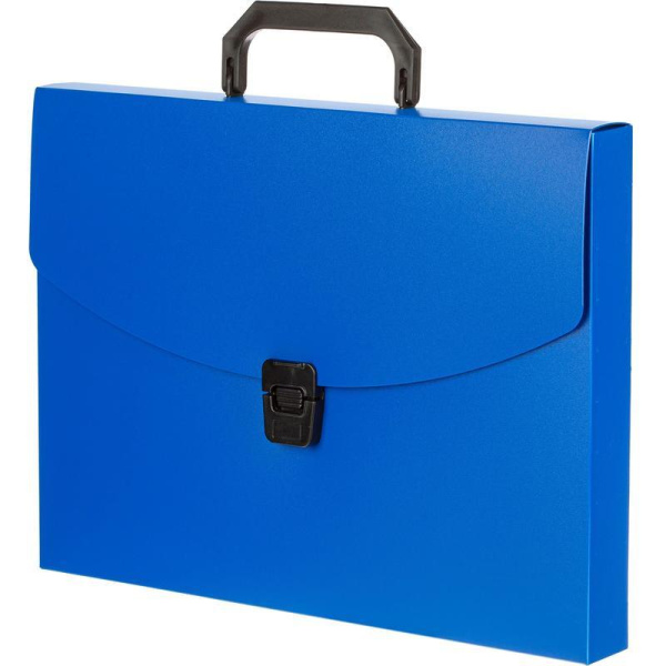Папка-портфель пластиковая Attache Economy A4 синяя (330х35х250 мм, 1  отделение)