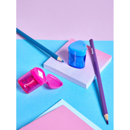 Точилка для карандашей Комус Класс с контейнером  пластиковая/металлическая Точилка для карандашей Комус Класс с контейнером  пластиковая/металлическая