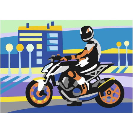 Картина по номерам Lori Мотоциклист