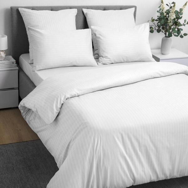 Постельное белье Волшебная ночь Warm white (евро, 2 наволочки 70х70,  поплин)