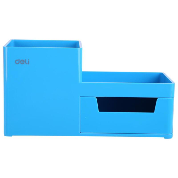 Подставка-органайзер для канцелярских мелочей Deli Rio синий 4 отделения  (EZ25130)