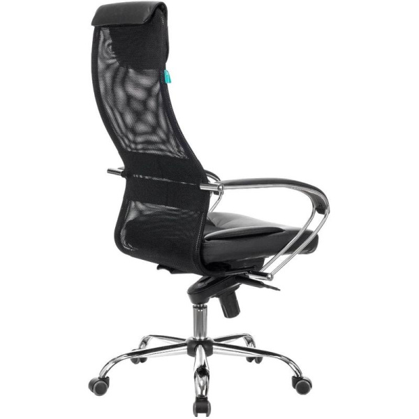Кресло для руководителя Бюрократ CH-609SL черное (экокожа/сетка/ткань,  металл)