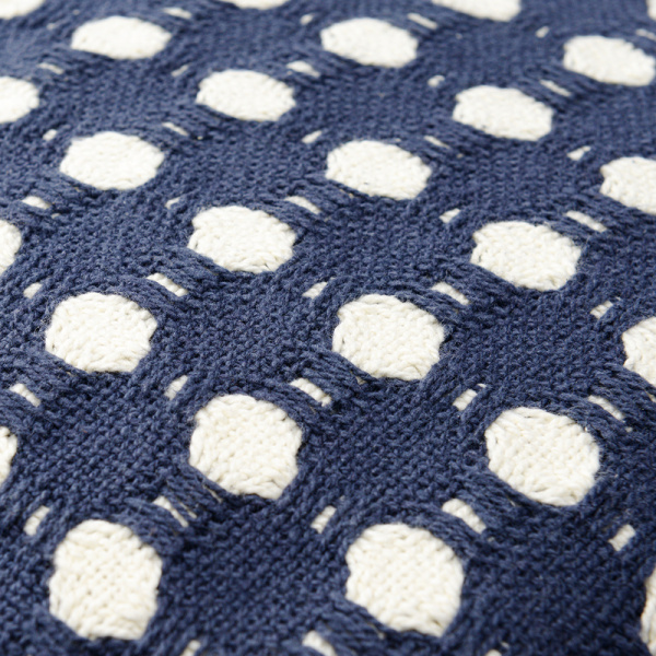 Покрывало Tkano Essential Polka dots хлопок 230х250 см синее
