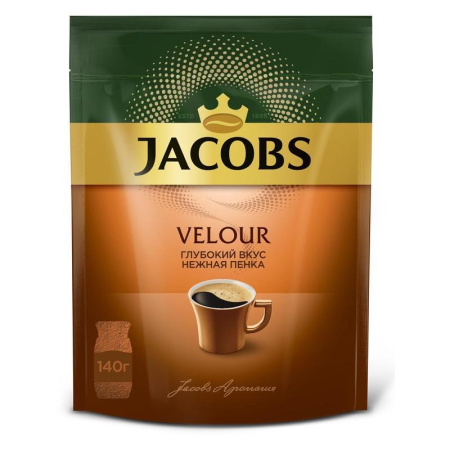 Кофе растворимый Jacobs Velours 140 г (пакет)