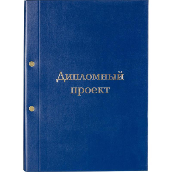 Папка Дипломный проект А4 бумвинил синяя
